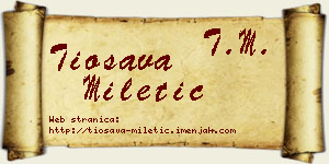 Tiosava Miletić vizit kartica